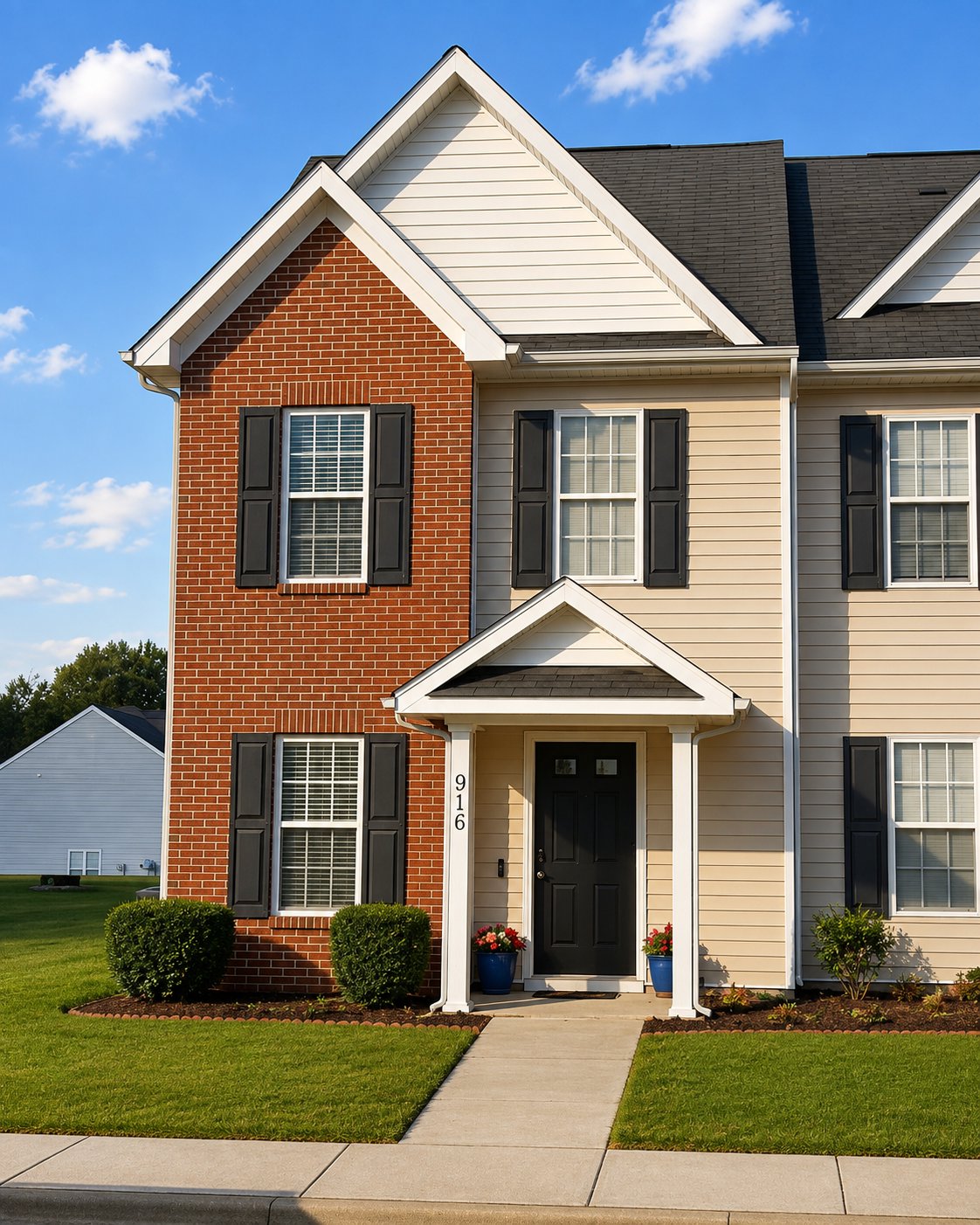 Front of townhouse