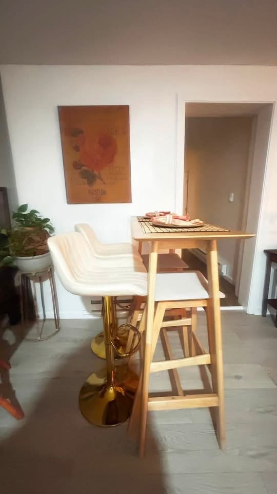 Extra bar table for work space or eating kitchen table