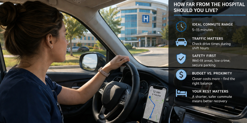How Far From the Hospital Should You Live as a Travel Nurse?